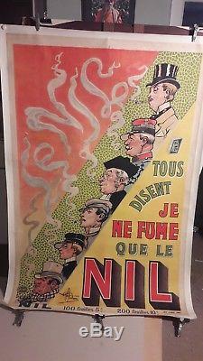 Affiche Ancienne Je Ne Fume Que Le Nil Personnages Abel Guillaume