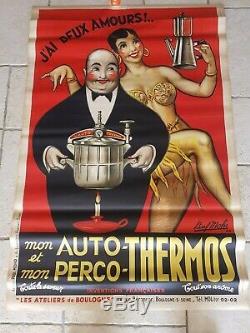 Affiche Ancienne Josephine Baker Auto Thermos Paul Mohr No Lautrec, No Cheret