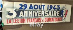 Affiche Ancienne La Legion Francaise Des Combattants 1943 Guerre 1939/45