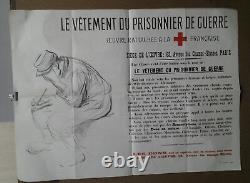 Affiche Ancienne Le Vetement De Guerre 1914 / 1918 Croix Rouge Forain