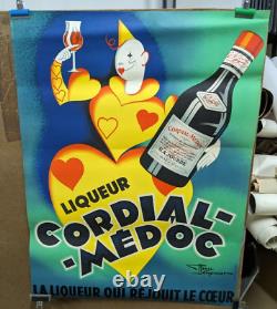 Affiche Ancienne Liqueur Cordial Medoc Cenon Bordeaux Gironde H Lemonnier