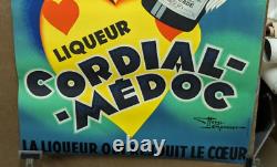 Affiche Ancienne Liqueur Cordial Medoc Cenon Bordeaux Gironde H Lemonnier