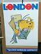 Affiche Ancienne Londres London East African Airways Avion Aviation