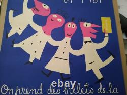 Affiche Ancienne Loterie Nationale De Grove 1955