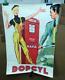 Affiche Ancienne Melange Hafa Dopcyl Scooter Vespa Cycle Moto Brenot