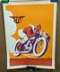 Affiche Ancienne Moto Geo Ham Max Courteau Imp Paris