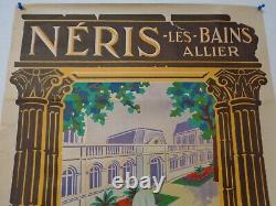 Affiche Ancienne Neris Les Bains Sedation Allier P. Lassoeur Tourisme