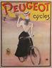 Affiche Ancienne Old Poster Cycles Peugeot Art Nouveau Par Lucas 1897 Femme
