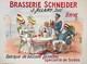 Affiche Ancienne Originale Brasserie Schneider A. Quendray 1900
