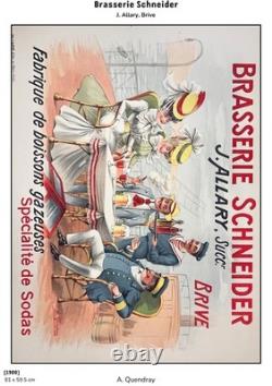 Affiche Ancienne Originale Brasserie Schneider A. Quendray 1900