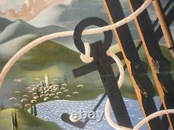 Affiche Ancienne Originale Cassandre Italie montagnes golf sport 1935 entoilée