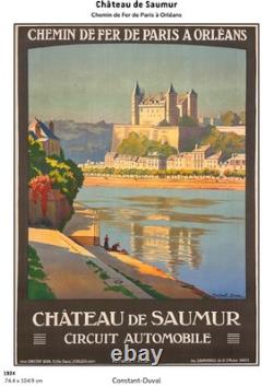 Affiche Ancienne Originale Château de Saumur Constant-Duval 1924