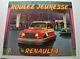 Affiche Ancienne Originale Concession Renault 4 4l Roulez Jeunesse Tamponneuse