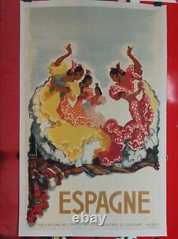 Affiche Ancienne Originale Espagne Morell gitanes vers 1950 entoilée
