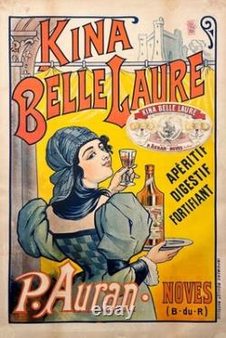 Affiche Ancienne Originale Kina Belle Laure Anonyme 1900