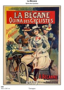 Affiche Ancienne Originale La Bécane Tamagno 1898