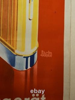 Affiche Ancienne Originale Lampe de poche PERTRIX allemand 1930-40