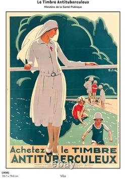 Affiche Ancienne Originale Le Timbre Antituberculeux Vila 1930