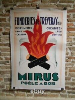 Affiche Ancienne Originale Mirus Poele A Bois