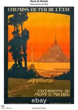 Affiche Ancienne Originale Mont St Michel Constant-Duval 1920