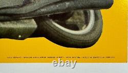 Affiche Ancienne Originale Moto Benelli 250 350 1965-1966 Champion D'italie