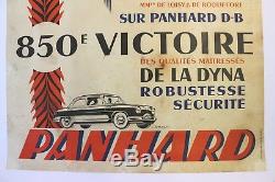 Affiche Ancienne Originale Panhard Db Dyna Rallye Lyon Charbonnieres Alexis Kow
