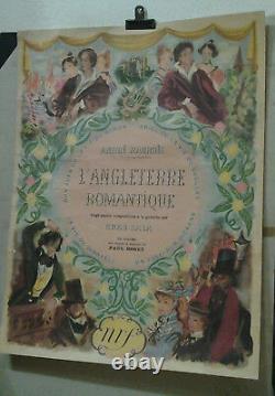 Affiche Ancienne Originale Pub L'angleterre Romantique Andre Maurois Grau Sala
