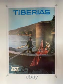 Affiche Ancienne Originale Tiberias Israel Alexander Strajmayster 1960