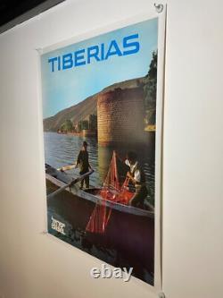 Affiche Ancienne Originale Tiberias Israel Alexander Strajmayster 1960