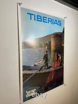 Affiche Ancienne Originale Tiberias Israel Alexander Strajmayster 1960