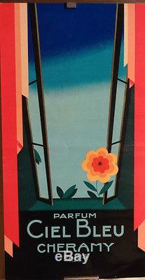 Affiche Ancienne Parfum Art Deco Cheramy Superbe