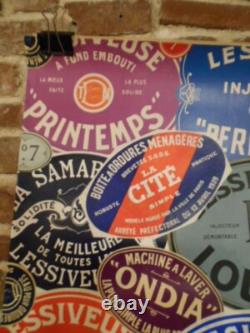 Affiche Ancienne Patchwork De Marques De Lessiveuses