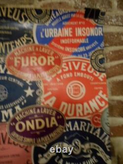 Affiche Ancienne Patchwork De Marques De Lessiveuses