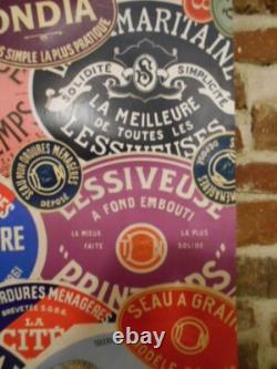 Affiche Ancienne Patchwork De Marques De Lessiveuses