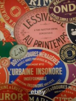 Affiche Ancienne Patchwork De Marques De Lessiveuses