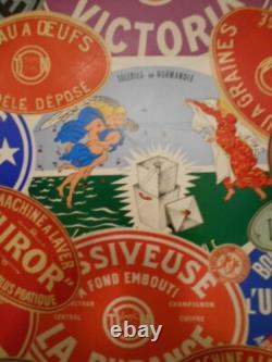 Affiche Ancienne Patchwork De Marques De Lessiveuses