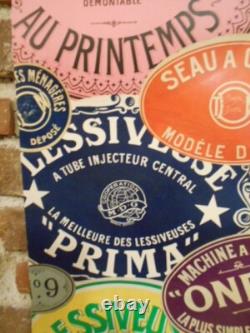 Affiche Ancienne Patchwork De Marques De Lessiveuses