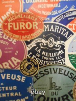 Affiche Ancienne Patchwork De Marques De Lessiveuses