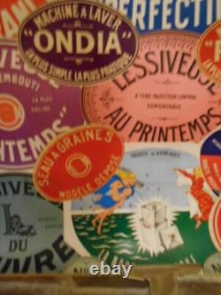 Affiche Ancienne Patchwork De Marques De Lessiveuses