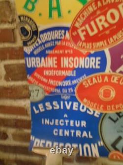 Affiche Ancienne Patchwork De Marques De Lessiveuses