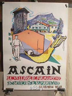 Affiche Ancienne Pays Basque Ascain