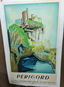 Affiche Ancienne Perigord Chemin De Fer Mac Ayoy 1948