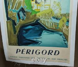 Affiche Ancienne Perigord Chemin De Fer Mac Ayoy 1948