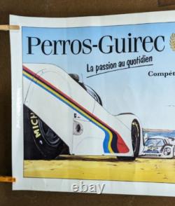 Affiche Ancienne Perros Guirec Cote D'armor Competition Voitures Michelin