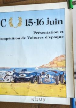 Affiche Ancienne Perros Guirec Cote D'armor Competition Voitures Michelin