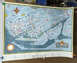 Affiche Ancienne Plan Du Havre Seine Maritime 76 R Hauterive