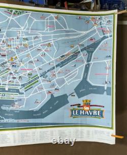 Affiche Ancienne Plan Du Havre Seine Maritime 76 R Hauterive