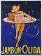Affiche Ancienne Pour Jambon Olida-vintage Poster For Olida Ham By Ribet 1930