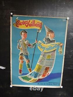 Affiche Ancienne Presse Jeunesse Bd Annees 1950/60 80x60cm