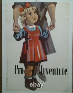 Affiche Ancienne Pro Juventute Suisse Schweiz 1956